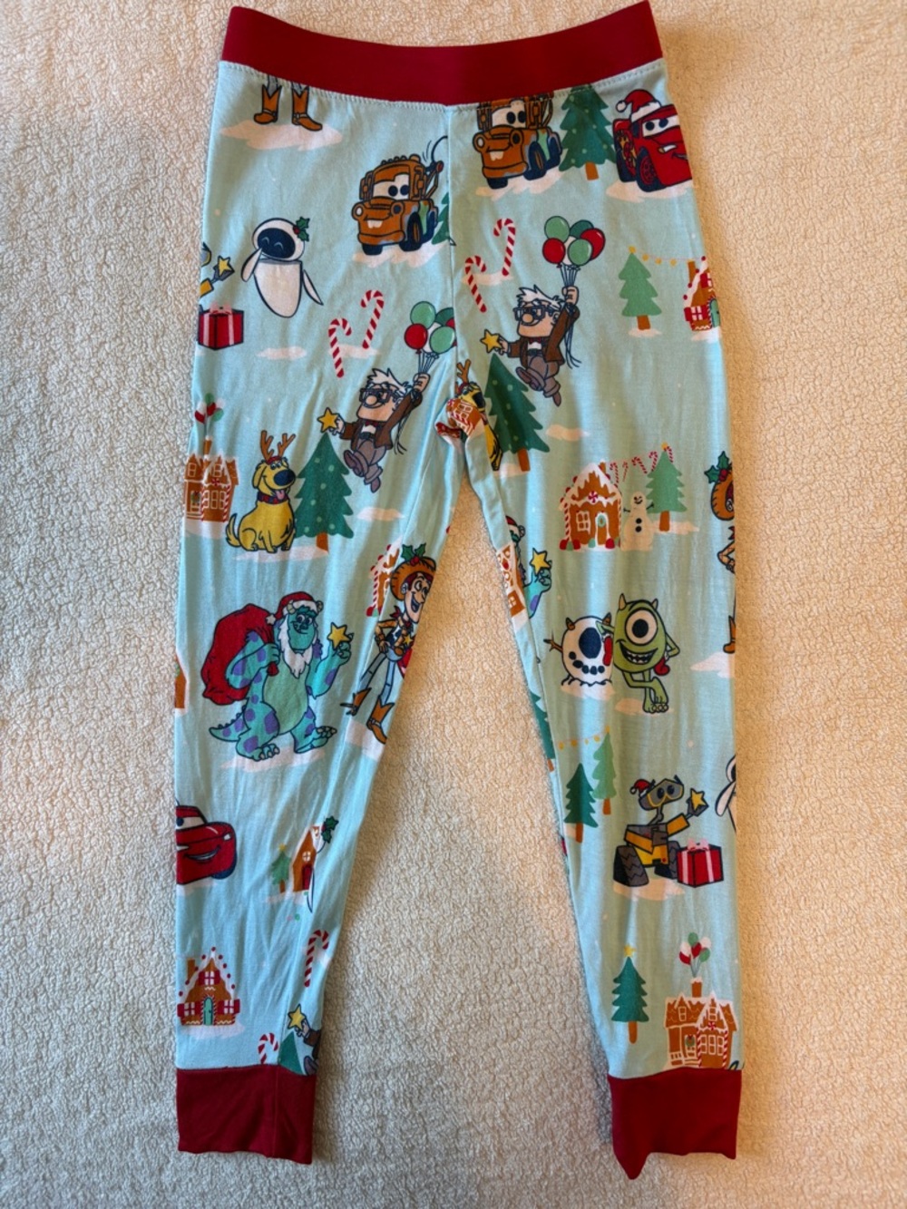 Little Sleepies 2T Disney Pixar Christmas Village Pajama Bottoms. Bamboo Viscose